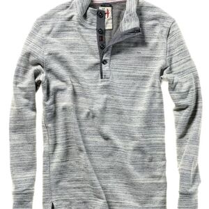 Relwen Loop Back Mock in Light Grey Twist